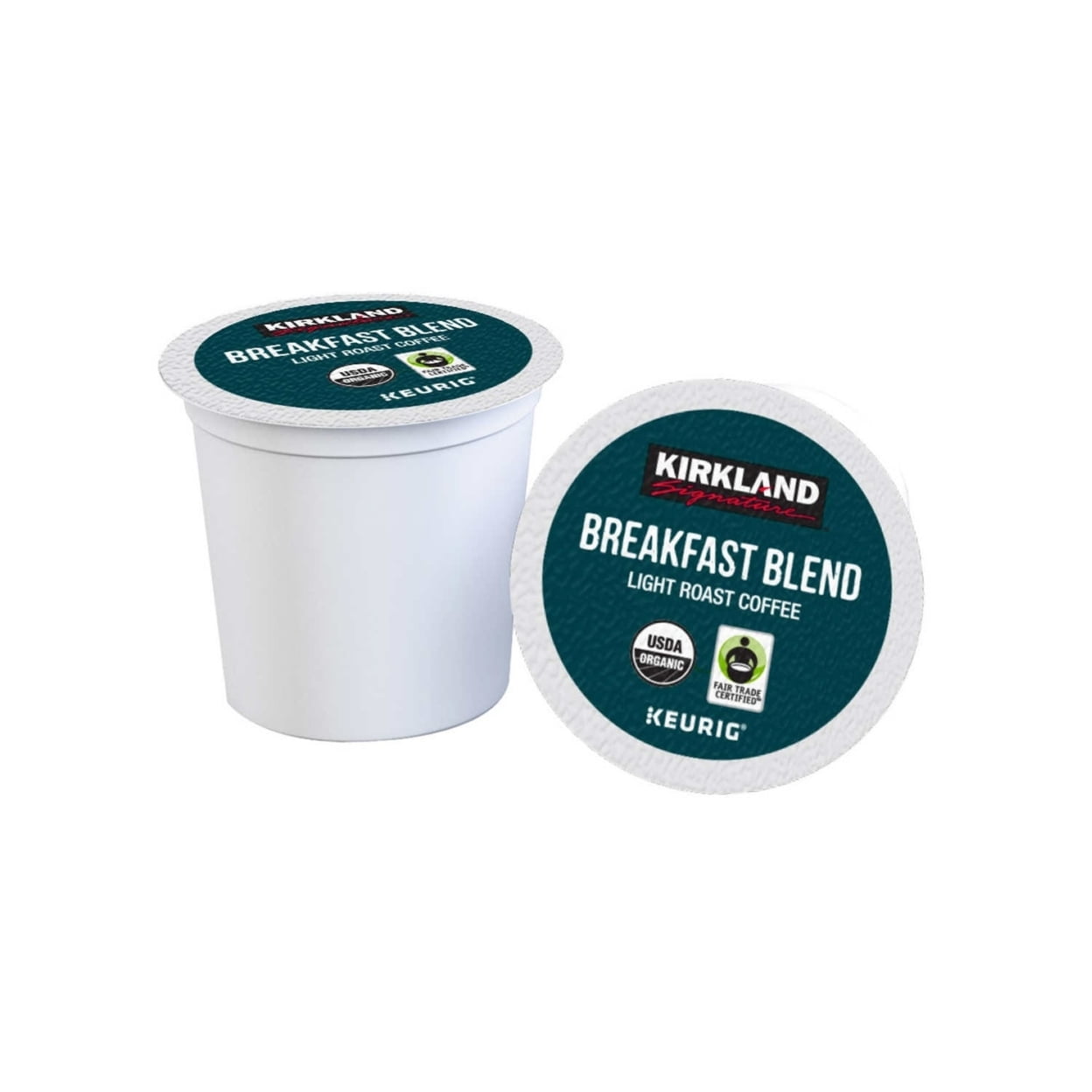 Kirkland Signature Fair Trade Organic Breakfast Blend Coffee, 120 Count  Keurig K-Cup Pods, Recyclable - Walmart.com