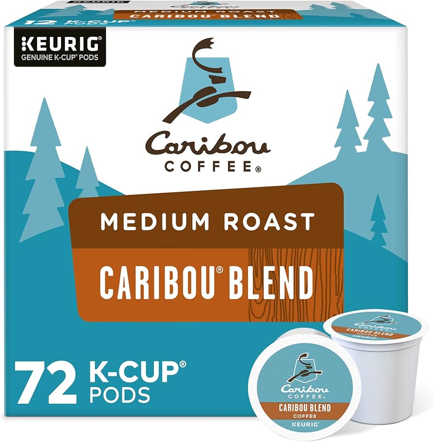 Caribou Coffee Caribou Blend Keurig Single-Serve K-Cup Pod, Medium Roast  Coffee, 72 Count